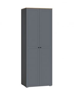 Моби Шкаф 2-х дверный Остин 13.224 серый графит