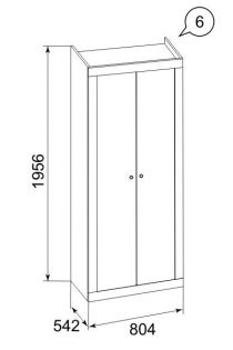 Шкаф 2-х дверный Саванна