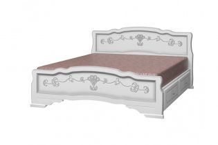 Кровать Карина-6 140х200 белый жемчуг