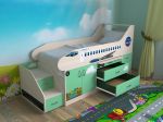 Детская кровать-чердак Самолет