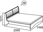Кровать двойная Саванна 1400х2000