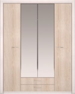 Шкаф 4-х дверный с зеркалом Мальта