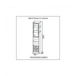 СВ Мебель Пенал со стеклом ДМ-05 Вега Серия 2