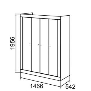 Шкаф для одежды 4-х дверный Саванна