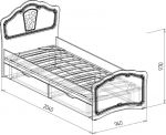 Кровать детская с ящиком 80х200 Тиффани 3
